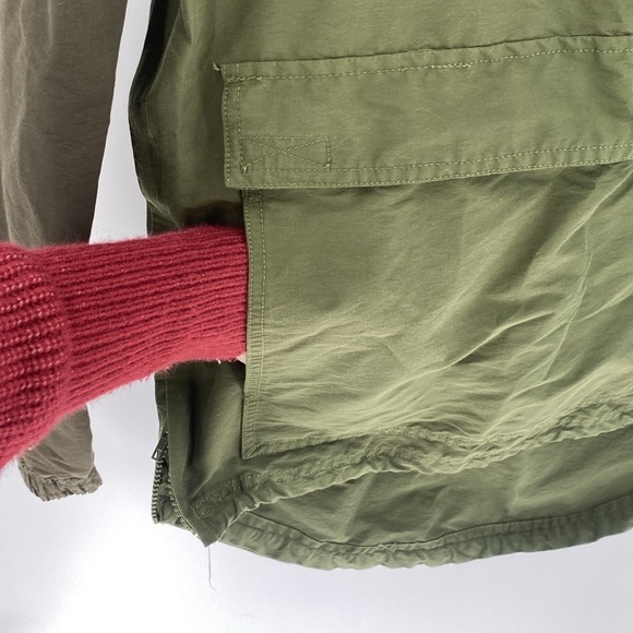 Modern Amusement Mens Green Long Sleeve Hooded Windbreaker Jacket pullover - Picture 3 of 11